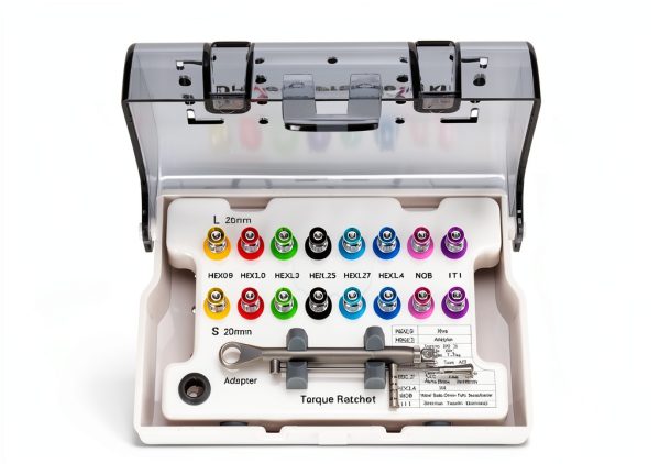 BUIFAC Dental Implant Torque Ratchet Kit 10-70Ncm Stainless Steel-0