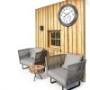 16 Inch Outdoor Clock Thermometer Combo, Bronze Metal-Frame Outdoor Clocks Waterproof, Silent Outdoor Wall Clock for Patio Pool-6