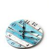 CHYLIN 16 Inch Wall Clock, Large Outdoor Clocks for Patio, Pool Beach House Decor Tropical Clocks for Walls, Nautical Coastal Themed Blue Clock for Lake House, Bathroom, Living Room, Kitchen (16")-5