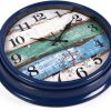 Large Outdoor Clock Yoiolclc 16 Inch Waterproof Vintage Coastal Clock-3