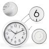13 Inch Sealed Waterproof Outdoor Clock Non-Ticking Weatherproof Outdoor Wall Clocks Battery Operated Clock for Pool, Patio, Garden, Porch-4