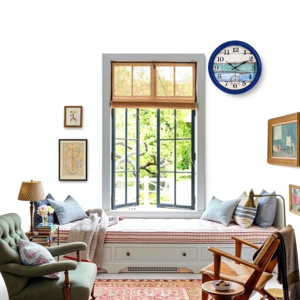 Large Outdoor Clock Yoiolclc 16 Inch Waterproof Vintage Coastal Clock-2