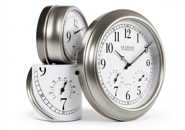 La Crosse Technology Atomic Clock 18 Inch Silver-4
