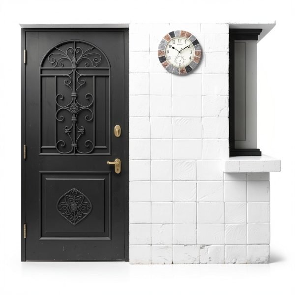 eYotto 10 Inch Small Indoor/Outdoor Waterproof Wall Clock with Thermometer Silent Non-Ticking Battery Operated Wall Clocks Weatherproof for Patio, Pool, Garden, Lanai, Fence, Porch, Deck, Bathroom-5