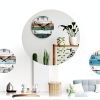 CHYLIN 16 Inch Wall Clock, Large Outdoor Clocks for Patio, Pool Beach House Decor Tropical Clocks for Walls, Nautical Coastal Themed Blue Clock for Lake House, Bathroom, Living Room, Kitchen (16")-2