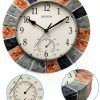 eYotto 10 Inch Small Indoor/Outdoor Waterproof Wall Clock with Thermometer Silent Non-Ticking Battery Operated Wall Clocks Weatherproof for Patio, Pool, Garden, Lanai, Fence, Porch, Deck, Bathroom-3