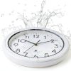 13 Inch Sealed Waterproof Outdoor Clock Non-Ticking Weatherproof Outdoor Wall Clocks Battery Operated Clock for Pool, Patio, Garden, Porch-3