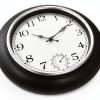 JoFomp Large Waterproof Outdoor Clock with Thermometer Combo - 18 inch Silent Non Ticking Quartz Battery Operated Wall Clock for Patio, Home, Pool, Garden, Porch, Deck (Silver, 18 Inch)-3