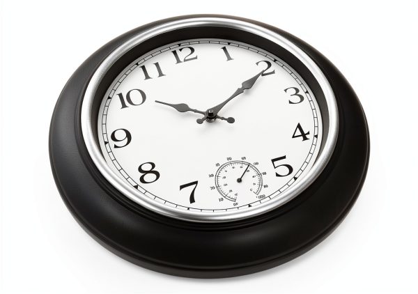 JoFomp Large Waterproof Outdoor Clock with Thermometer Combo - 18 inch Silent Non Ticking Quartz Battery Operated Wall Clock for Patio, Home, Pool, Garden, Porch, Deck (Silver, 18 Inch)-3