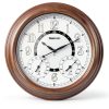 Geevon 18" Waterproof Outdoor Indoor Clock with Thermometer &-2