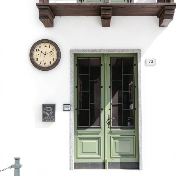 Foxtop Indoor Outdoor Waterproof Wall Clock with Thermometer and Hygrometer Combo, 12 inch Retro Silent Non-Ticking Battery Operated Quality Quartz Round Clock for Patio Home Decor (Bronze)-8