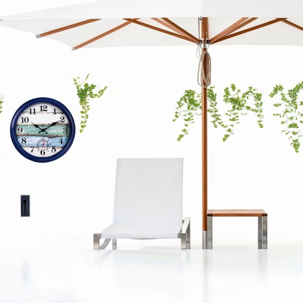 Large Outdoor Clock Yoiolclc 16 Inch Waterproof Vintage Coastal Clock-1