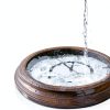 Geevon 18" Waterproof Outdoor Indoor Clock with Thermometer &-3