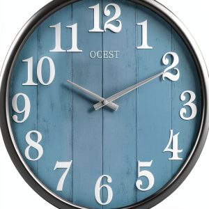 OCEST Large Indoor Outdoor Clock, 18 Inch Waterproof Oversized Wall Clock, Silent Battery Operated for Garden Pool Patio Living Room Office Decorative-0