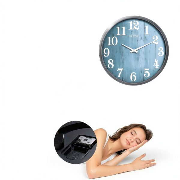 OCEST Large Indoor Outdoor Clock, 18 Inch Waterproof Oversized Wall Clock, Silent Battery Operated for Garden Pool Patio Living Room Office Decorative-2