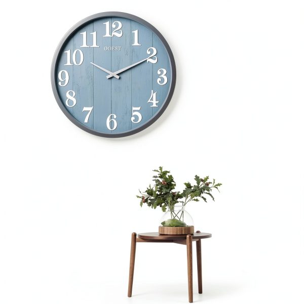 OCEST Large Indoor Outdoor Clock, 18 Inch Waterproof Oversized Wall Clock, Silent Battery Operated for Garden Pool Patio Living Room Office Decorative-5