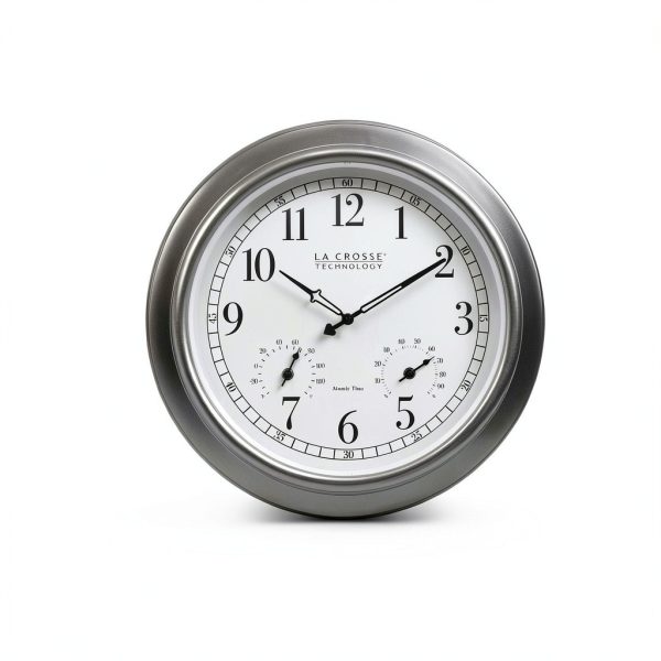 La Crosse Technology Atomic Clock 18 Inch Silver-2
