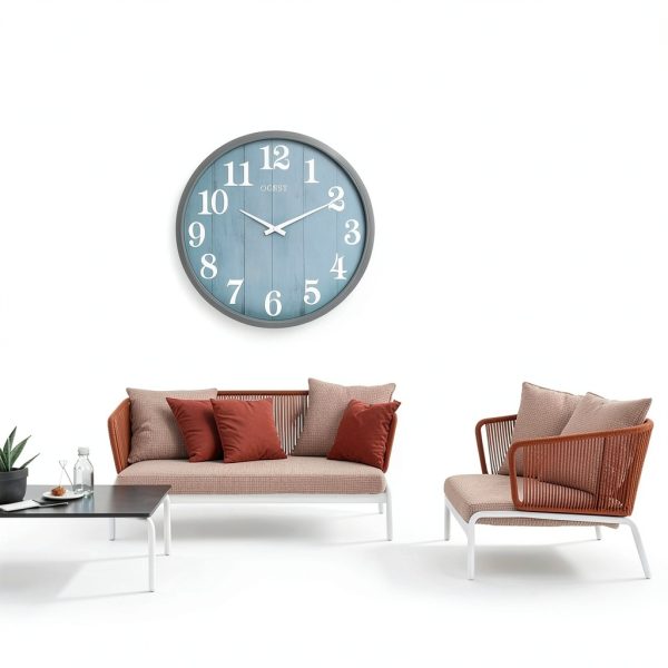 OCEST Large Indoor Outdoor Clock, 18 Inch Waterproof Oversized Wall Clock, Silent Battery Operated for Garden Pool Patio Living Room Office Decorative-4