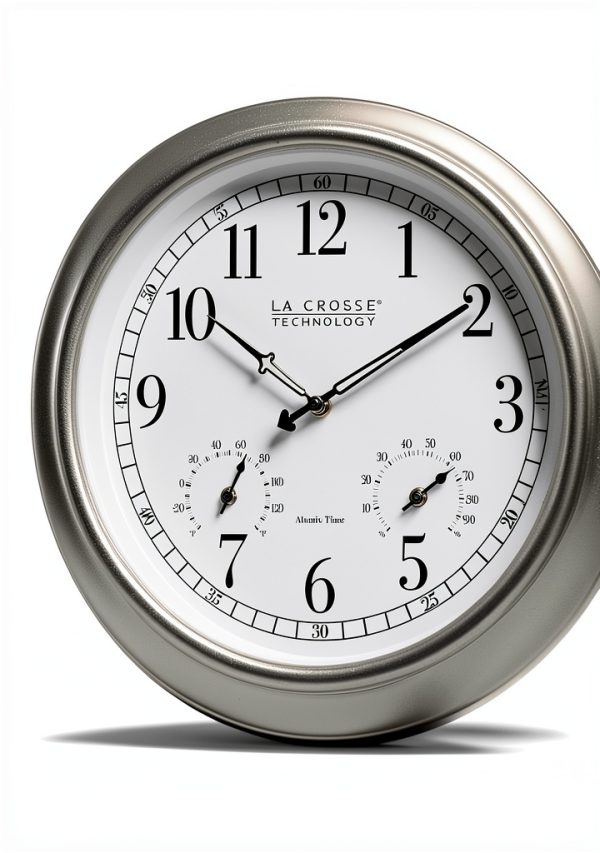 La Crosse Technology Atomic Clock 18 Inch Silver-1