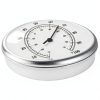 JoFomp Large Waterproof Outdoor Clock with Thermometer Combo - 18 inch Silent Non Ticking Quartz Battery Operated Wall Clock for Patio, Home, Pool, Garden, Porch, Deck (Silver, 18 Inch)-2