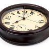 Foxtop Indoor Outdoor Waterproof Wall Clock with Thermometer and Hygrometer Combo, 12 inch Retro Silent Non-Ticking Battery Operated Quality Quartz Round Clock for Patio Home Decor (Bronze)-3