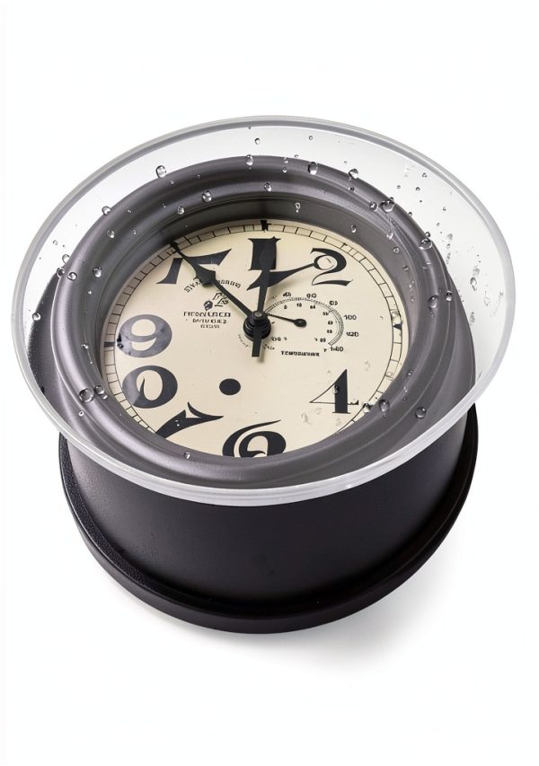 Foxtop Indoor Outdoor Waterproof Wall Clock with Thermometer and Hygrometer Combo, 12 inch Retro Silent Non-Ticking Battery Operated Quality Quartz Round Clock for Patio Home Decor (Bronze)-6