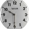 Taylor Indoor Outdoor Metal Wall Clock 18 Inch Patio Thermometer-0