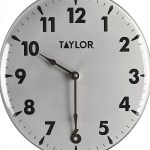 Taylor Indoor Outdoor Metal Wall Clock 18 Inch Patio Thermometer-0
