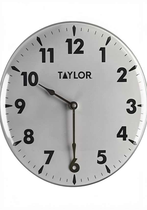 Taylor Indoor Outdoor Metal Wall Clock 18 Inch Patio Thermometer-0