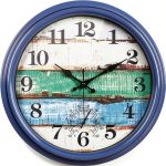 Large Outdoor Clock Yoiolclc 16 Inch Waterproof Vintage Coastal Clock-0