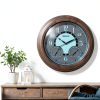 Geevon Illuminated Outdoor Clock 18" Waterproof Bronze Frame with Temp-5