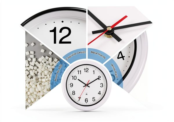13 Inch Outdoor Full Waterproof Clock Bathroom Wall Clocks Waterproof Clocks for Patio Pool Garden Indoor Outdoor, White-2