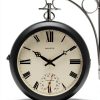 AcuRite 9-Inch Indoor/Outdoor Double-Sided Hanging Clock with 360-Degree Spin Functionality, Iron Metal Frame, Glass Lens, Quartz Crystal Movement, Weatherproof and Premium Thermometer (75140M),Black-3
